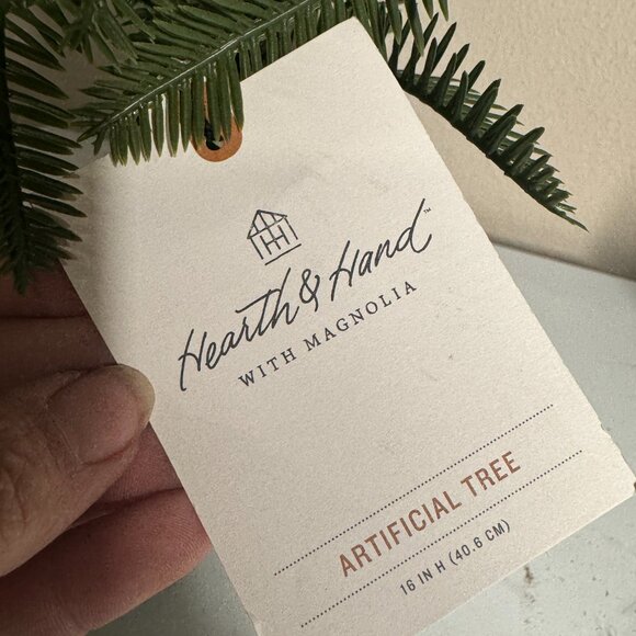 Hearth‎ & Hand with Magnolia Faux Balsam Fir Tree in Washed Cement Pot NWT 16" - Picture 6 of 6